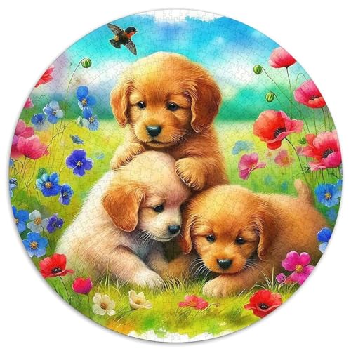 EIN lebendiger Hund Puzzle 1000 Teile Für Erwachsene Und Kinder Niedlicher Haustierhund Impossible Geschicklichkeitsspiel Pädagogisches Spielzeug Home Dekoration (67.5x67.5cm) von QTIVARLEN