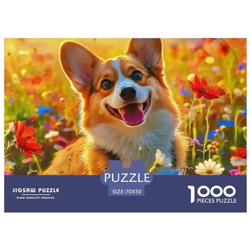 EIN lebendiger Hund Puzzle 1000 Teile Für Erwachsene Und Kinder Niedlicher Haustierhund Lernspiel Geschenk Dekoration Rätsel 70x50cm/1000pcs von QTIVARLEN