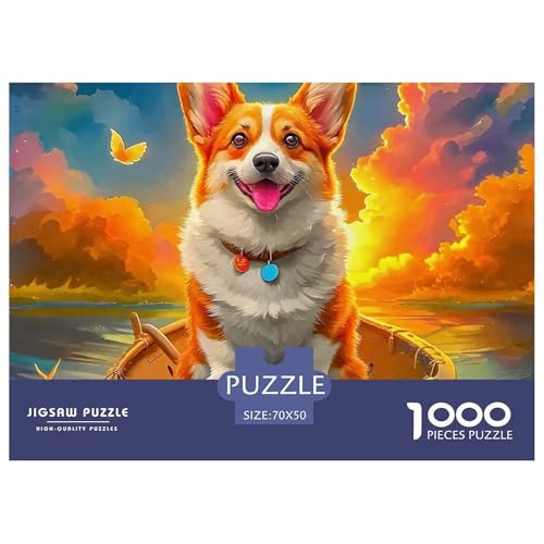 EIN lebendiger Hund Puzzle 1000 Teile Für Erwachsene Und Kinder Niedlicher Haustierhund Lernspiel Geschenk Dekoration Rätsel 70x50cm/1000pcs von QTIVARLEN