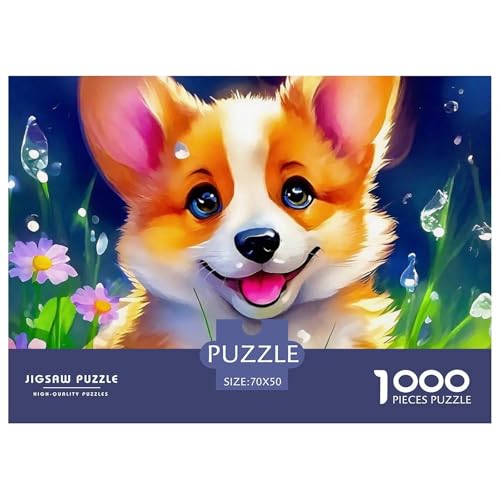 EIN lebendiger Hund Puzzle 1000 Teile Für Erwachsene Und Kinder Niedlicher Haustierhund Lernspiel Interaktives Spielzeug Dekoration Rätsel 70x50cm/1000pcs von QTIVARLEN