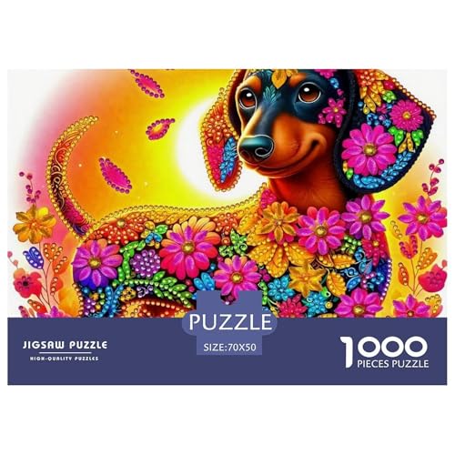 EIN lebendiger Hund Puzzle 1000 Teile Für Erwachsene Und Kinder Niedlicher Haustierhund Lernspiel Pädagogisches Spielzeug Dekoration Rätsel 70x50cm/1000pcs von QTIVARLEN