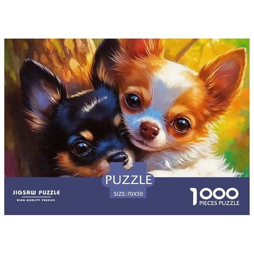 EIN lebendiger Hund Puzzle 1000 Teile Für Erwachsene Und Kinder Niedlicher Haustierhund Lernspiel Pädagogisches Spielzeug Dekoration Rätsel 70x50cm/1000pcs von QTIVARLEN