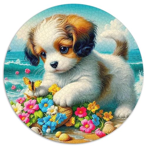 EIN lebendiger Hund Puzzle 1000 Teile Für Erwachsene Und Kinder Niedlicher Haustierhund Lernspiel Pädagogisches Spielzeug Dekoration in Bewährter Qualität 1000pcs (67.5x67.5cm) von QTIVARLEN