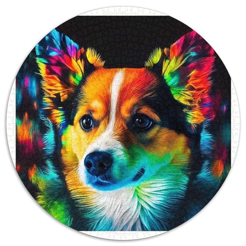 EIN lebendiger Hund Puzzle 1000 Teile Für Erwachsene Und Kinder Niedlicher Haustierhund Lernspiel Pädagogisches Spielzeug Home Dekoration in Bewährter Qualität (67.5x67.5cm) von QTIVARLEN