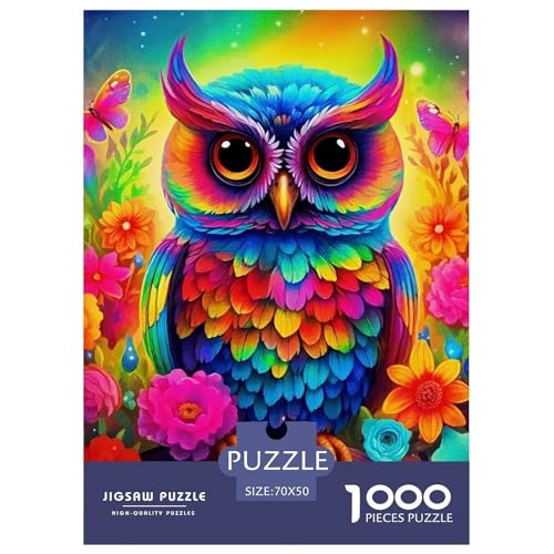Eule Puzzle 1000 Teile Für Erwachsene Und Kinder Kühle Raptors Lernspiel Interaktives Spielzeug Home Dekoration in Bewährter Qualität 70x50cm/1000pcs von QTIVARLEN