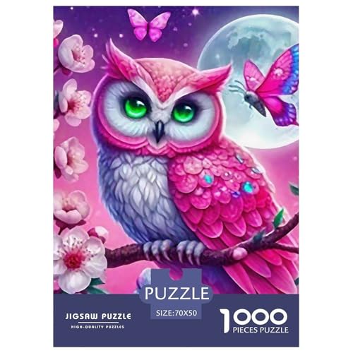Eule Puzzle 1000 Teile Für Erwachsene Und Kinder Kühle Raptors Lernspiel Interaktives Spielzeug Wunderschönes Dekoration Clevere Rätsel 70x50cm/1000pcs von QTIVARLEN