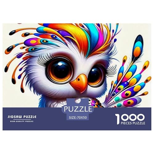 Eule Puzzle 1000 Teile Für Erwachsene Und Kinder Kühle Raptors Lernspiel Interaktives Spielzeug Wunderschönes Dekoration in Bewährter Qualität 70x50cm/1000pcs von QTIVARLEN