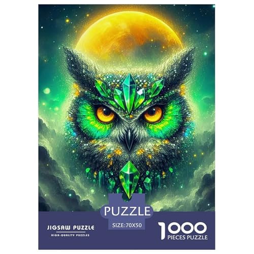 Eule Puzzle 1000 Teile Für Erwachsene Und Kinder Kühle Raptors Lernspiel Klassische Geschenk Home Dekoration in Bewährter Qualität 70x50cm/1000pcs von QTIVARLEN