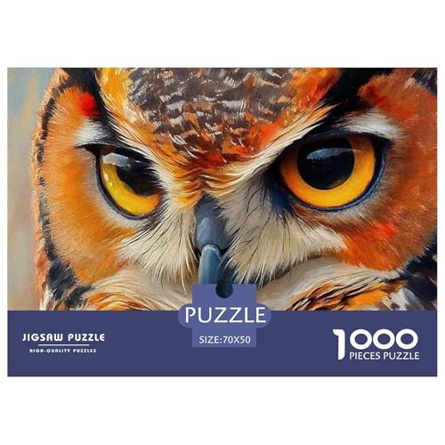 Eule Puzzle 1000 Teile Für Erwachsene Und Kinder Kühle Raptors Lernspiel Pädagogisches Spielzeug Wunderschönes Dekoration in Bewährter Qualität 70x50cm/1000pcs von QTIVARLEN