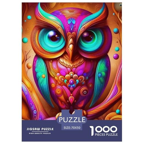 Eule Puzzle 1000 Teilige Für Erwachsene Und Kinder Kühle Raptors Impossible Geschicklichkeitsspiel Klassische Geschenk Home Dekoration Clevere Rätsel 70x50cm/1000pcs von QTIVARLEN