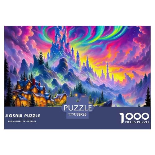 Fantasy Night Scene Puzzle 1000 Teile Für Erwachsene Und Kinder Stunning Night View Herausforderung Spiel Klassische Geschenk Wunderschönes Dekoration Clevere Rätsel 38x26cm/1000pcs von QTIVARLEN