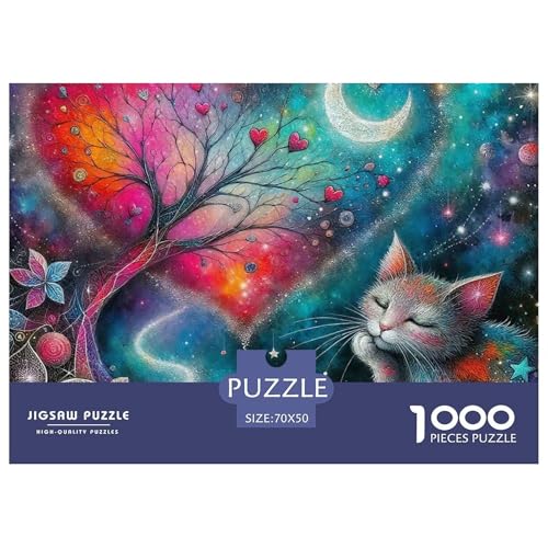 Fantasy Night Scene Puzzle 1000 Teile Für Erwachsene Und Kinder Stunning Night View Impossible Geschicklichkeitsspiel Pädagogisches Spielzeug Wunderschönes Dekoration in Bewährter Qualität 70x50cm/100 von QTIVARLEN