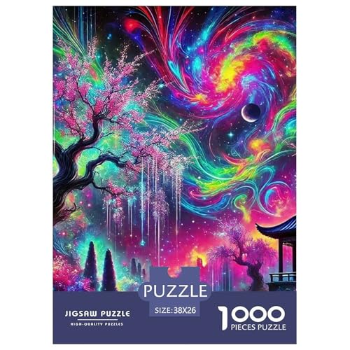 Fantasy Night Scene Puzzle 1000 Teile Für Erwachsene Und Kinder Stunning Night View Lernspiel Klassische Geschenk Wunderschönes Dekoration in Bewährter Qualität 38x26cm/1000pcs von QTIVARLEN