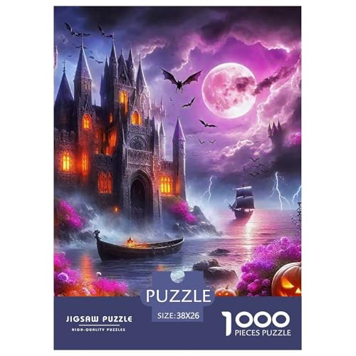 Fantasy Night Scene Puzzle 1000 Teilige Für Erwachsene Und Kinder Stunning Night View Herausforderung Spiel Pädagogisches Spielzeug Wunderschönes Dekoration Clevere Rätsel 38x26cm/1000pcs von QTIVARLEN