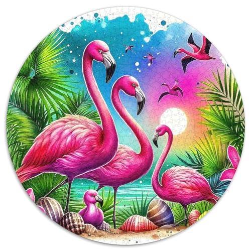 Flamingo Puzzle 1000 Teile Für Erwachsene Und Kinder Flamingo Pattern Impossible Geschicklichkeitsspiel Interaktives Spielzeug Wunderschönes Dekoration Clevere Rätsel 1000pcs (67.5x67.5cm) von QTIVARLEN