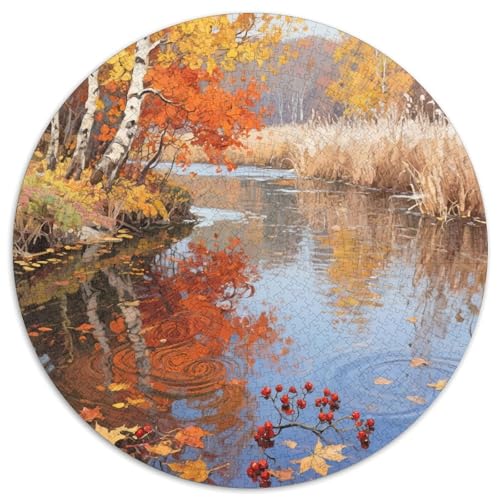 Fluss Stil Farbenfrohes Puzzle 1000 Stück Bewährter Qualität Für Erwachsene Und Kinder Schöne Landschaft Geschicklichkeitsspiel Geschenke Für Männer Pädagogisches Spielzeug 1000pcs (67.5x67.5cm) von QTIVARLEN