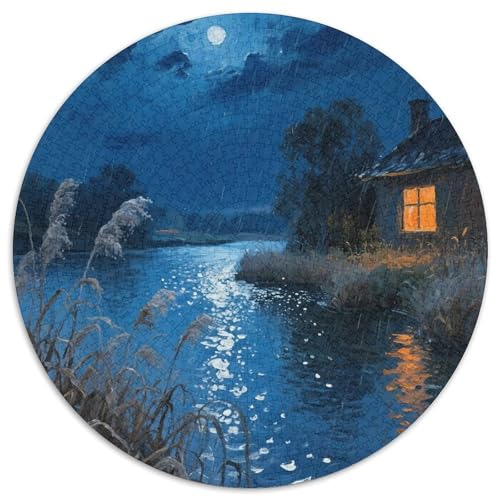 Fluss Stil Farbenfrohes Puzzle 1000 Stück Bewährter Qualität Für Erwachsene Und Kinder Schöne Landschaft Herausforderndes Rätsel Geschenke Für Frauen Pädagogisches Spielzeug 1000pcs (67.5x67.5cm) von QTIVARLEN
