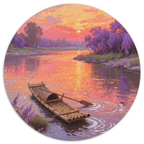 Fluss Stil Farbenfrohes Puzzle 1000 Teile Bewährter Qualität Für Erwachsene Und Kinder Schöne Landschaft Geschicklichkeitsspiel Geschenke Für Frauen Pädagogisches Spielzeug 1000pcs (67.5x67.5cm) von QTIVARLEN