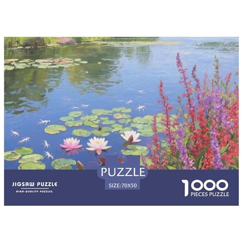 Fluss Stil Farbenfrohes Puzzle 1000 Teile in bewährter Qualität Für Erwachsene Und Kinder Puzzlespiele Für Familie Geschenke Für Männer Pädagogisches Spielzeug 70x50cm/1000pcs von QTIVARLEN
