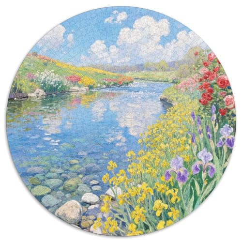 Fluss Stil Puzzles 1000 Teile Bewährter Qualität Für Erwachsene Und Kinder Schöne Landschaft Puzzlespiele Für Die Ganze Familie Geschenke Für Männer Pädagogisches Spielzeug 1000pcs (67.5x67.5cm) von QTIVARLEN
