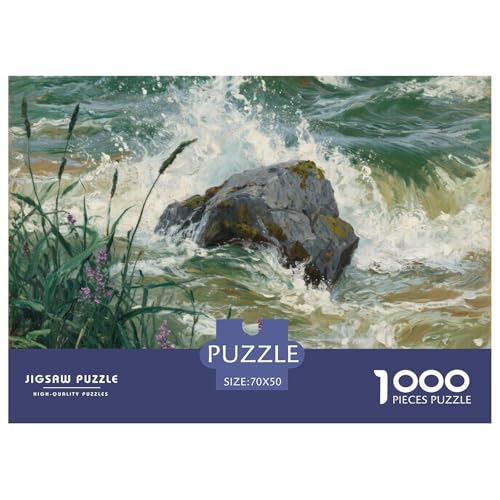 Flussblick Stil Farbenfrohes Puzzle 1000 Stück in bewährter Qualität Für Erwachsene Und Kinder Geschicklichkeitsspiel Geschenke Für Frauen Pädagogisches Spielzeug 70x50cm/1000pcs von QTIVARLEN