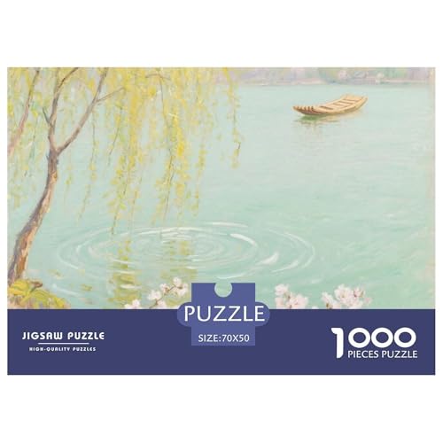 Flussblick Stil Farbenfrohes Puzzle 1000 Stück in bewährter Qualität Für Erwachsene Und Kinder Herausforderndes Rätsel Geschenke Für Männer Pädagogisches Spielzeug 70x50cm/1000pcs von QTIVARLEN