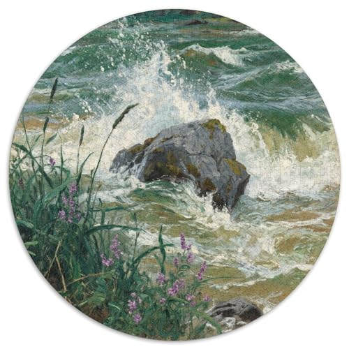 Flussblick Stil Farbenfrohes Puzzle 1000 Teile Bewährter Qualität Für Erwachsene Und Kinder Schöne Landschaft Geschicklichkeitsspiel Geschenke Für Männer Wanddekoration 1000pcs (67.5x67.5cm) von QTIVARLEN