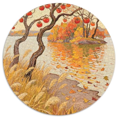 Flussblick Stil Farbenfrohes Puzzle 1000 Teile Bewährter Qualität Für Erwachsene Und Kinder Schöne Landschaft Geschicklichkeitsspiel Geschenke Für Männer Wanddekoration 1000pcs (67.5x67.5cm) von QTIVARLEN
