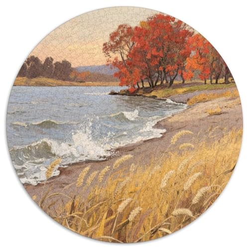 Flussblick Stil Farbenfrohes Puzzle 1000 Teile Bewährter Qualität Für Erwachsene Und Kinder Schöne Landschaft Herausforderndes Rätsel Geschenke Für Männer Home Dekoration 1000pcs (67.5x67.5cm) von QTIVARLEN