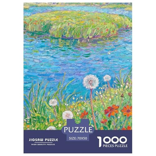 Flussblick Stil Farbenfrohes Puzzle 1000 Teile in Bewährter Qualität Für Erwachsene Kinder Schöne Landschaft Puzzlespiele Familie Geschenke Frauen Home Dekoration 70x50cm/1000pcs von QTIVARLEN
