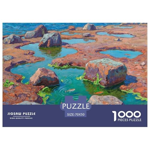 Flussblick Stil Farbenfrohes Puzzle 1000 Teile in bewährter Qualität Für Erwachsene Und Kinder Geschicklichkeitsspiel Geschenke Für Frauen Wanddekoration 70x50cm/1000pcs von QTIVARLEN