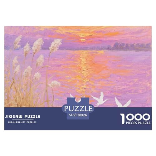 Flussblick Stil Farbenfrohes Puzzle 1000 Teile in bewährter Qualität Für Erwachsene Und Kinder Geschicklichkeitsspiel Geschenke Für Männer Pädagogisches Spielzeug 38x26cm/1000pcs von QTIVARLEN