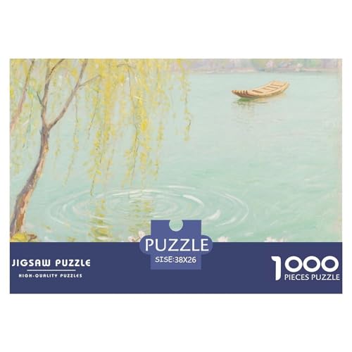 Flussblick Stil Farbenfrohes Puzzle 1000 Teile in bewährter Qualität Für Erwachsene Und Kinder Herausforderndes Rätsel Geschenke Für Männer Pädagogisches Spielzeug 38x26cm/1000pcs von QTIVARLEN