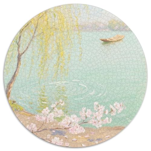 Flussblick Stil Puzzles 1000 Teile Bewährter Qualität Für Erwachsene Und Kinder Schöne Landschaft Herausforderndes Rätsel Geschenke Für Frauen Pädagogisches Spielzeug 1000pcs (67.5x67.5cm) von QTIVARLEN