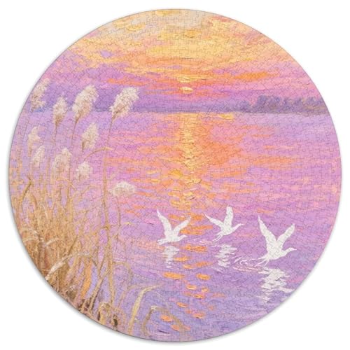 Flussblick Stil Puzzles 1000 Teile Bewährter Qualität Für Erwachsene Und Kinder Schöne Landschaft Herausforderndes Rätsel Geschenke Für Männer Wanddekoration 1000pcs (67.5x67.5cm) von QTIVARLEN