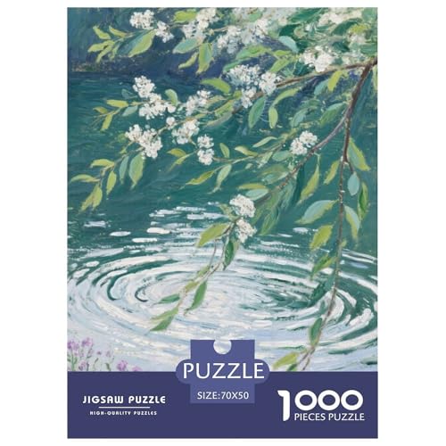 Flussblick Stil Puzzles 1000 Teile in Bewährter Qualität Für Erwachsene Kinder Schöne Landschaft Puzzlespiele Familie Geschenke Männer Home Dekoration 70x50cm/1000pcs von QTIVARLEN