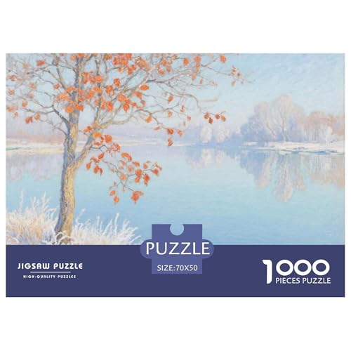 Flussblick Stil Puzzles 1000 Teile in bewährter Qualität Für Erwachsene Und Kinder Herausforderndes Rätsel Geschenke Für Männer Home Dekoration 70x50cm/1000pcs von QTIVARLEN