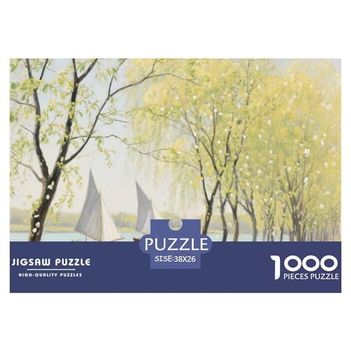 Flussblick Stil Puzzles 1000 Teile in bewährter Qualität Für Erwachsene Und Kinder Puzzlespiele Für Familie Geschenke Für Frauen Home Dekoration 38x26cm/1000pcs von QTIVARLEN
