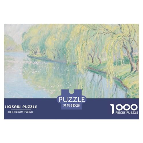 Flussblick Stil Puzzles 1000 Teile in bewährter Qualität Für Erwachsene Und Kinder Puzzlespiele Für Familie Geschenke Für Frauen Pädagogisches Spielzeug 38x26cm/1000pcs von QTIVARLEN