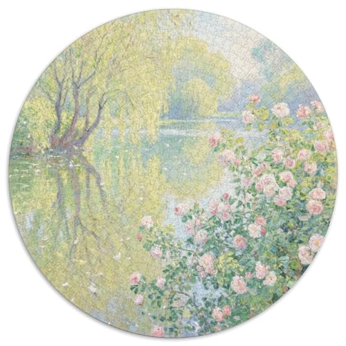 Flussstil Farbenfrohes Puzzle 1000 Teile Bewährter Qualität Für Erwachsene Und Kinder Schöne Landschaft Herausforderndes Rätsel Geschenke Für Männer Home Dekoration 1000pcs (67.5x67.5cm) von QTIVARLEN