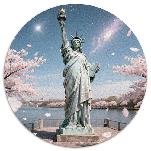 Freiheitsstatue Erwachsene Puzzle 1000 Teile Für Erwachsene Landmark Gebäude Impossible Geschicklichkeitsspiel Landmark Gebäude Puzzles Geschenk Familie HomeDekoration 1000pcs (67.5x67.5cm) von QTIVARLEN