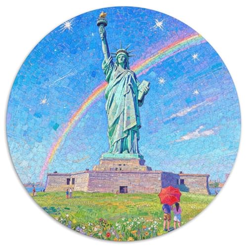Freiheitsstatue Erwachsene Puzzle 1000 Teile Für Erwachsene Landmark Gebäude Impossible Geschicklichkeitsspiel Landmark Gebäude Puzzles Geschenk Familie HomeDekoration 1000pcs (67.5x67.5cm) von QTIVARLEN