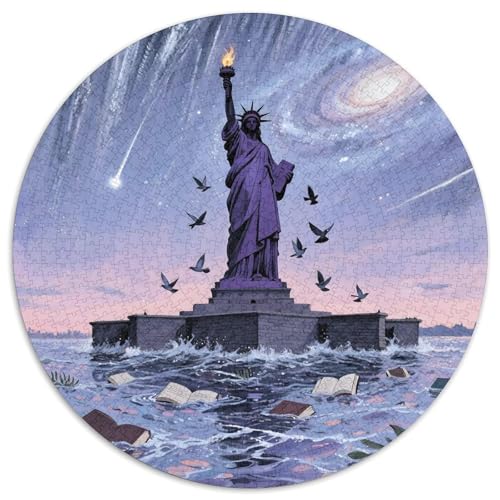 Freiheitsstatue Erwachsene Puzzle 1000 Teile Für Erwachsene Landmark Gebäude Impossible Geschicklichkeitsspiel Landmark Gebäude Puzzles Geschenk Familie HomeDekoration 1000pcs (67.5x67.5cm) von QTIVARLEN