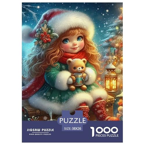 Frohe Weihnachten Puzzle 1000 Teile Für Erwachsene Und Kinder Weihnachtsstil Herausforderung Spiel Klassische Geschenk Home Dekoration Clevere Rätsel 38x26cm/1000pcs von QTIVARLEN