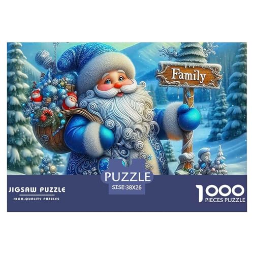 Frohe Weihnachten Puzzle 1000 Teile Für Erwachsene Und Kinder Weihnachtsstil Herausforderung Spiel Klassische Geschenk Home Dekoration in Bewährter Qualität 38x26cm/1000pcs von QTIVARLEN