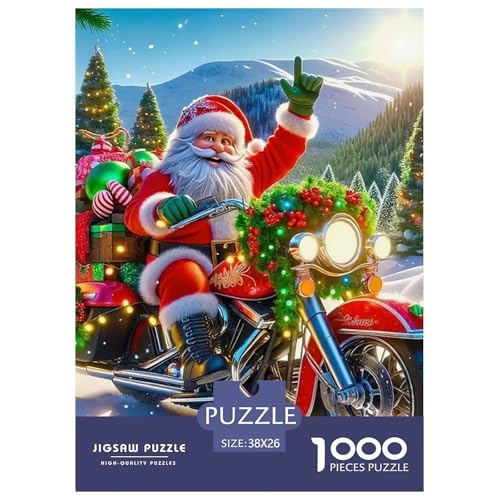 Frohe Weihnachten Puzzle 1000 Teile Für Erwachsene Und Kinder Weihnachtsstil Herausforderung Spiel Klassische Geschenk Home Dekoration in Bewährter Qualität 38x26cm/1000pcs von QTIVARLEN