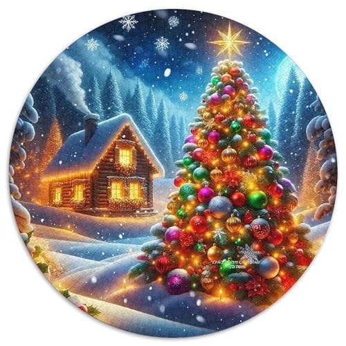 Frohe Weihnachten Puzzle 1000 Teile Für Erwachsene Und Kinder Weihnachtsstil Herausforderung Spiel Pädagogisches Spielzeug Home Dekoration Clevere Rätsel 1000pcs (67.5x67.5cm) von QTIVARLEN