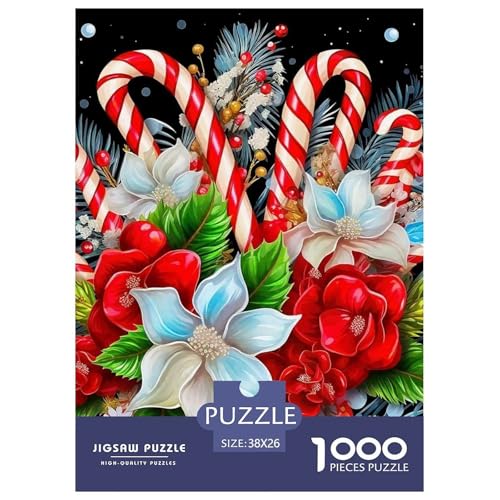 Frohe Weihnachten Puzzle 1000 Teile Für Erwachsene Und Kinder Weihnachtsstil Herausforderung Spiel Pädagogisches Spielzeug Wunderschönes Dekoration in Bewährter Qualität 38x26cm/1000pcs von QTIVARLEN