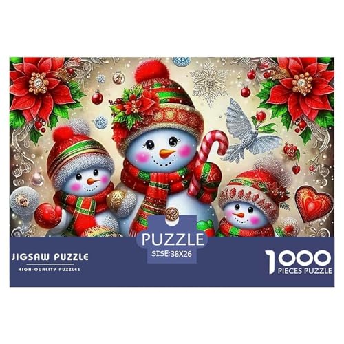 Frohe Weihnachten Puzzle 1000 Teile Für Erwachsene Und Kinder Weihnachtsstil Impossible Geschicklichkeitsspiel Interaktives Spielzeug Wunderschönes Dekoration Clevere Rätsel 38x26cm/1000pcs von QTIVARLEN