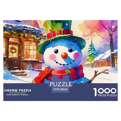 Frohe Weihnachten Puzzle 1000 Teile Für Erwachsene Und Kinder Weihnachtsstil Lernspiel Interaktives Spielzeug Home Dekoration in Bewährter Qualität 38x26cm/1000pcs von QTIVARLEN